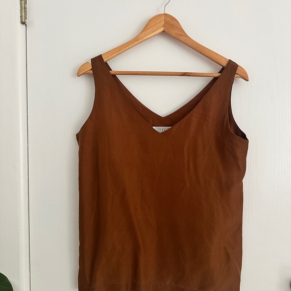Express Tops - Vintage Express 100% Silk Tank Top – Brown – Size S